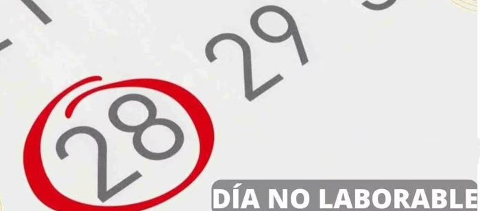 El 28 de julio será no laborable