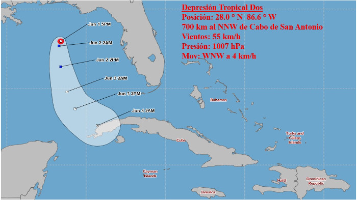 Foto: Tomada de insmet.cu Tormenta Arlene  podría convertirse en depresión tropical