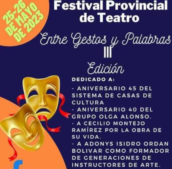 Anuncian Festival Provincial de Teatro