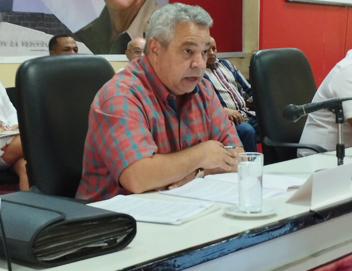 Ulises Guilarte de Nacimiento, miembro del Buró Político, y secretario general de la organización obrera en el país.
