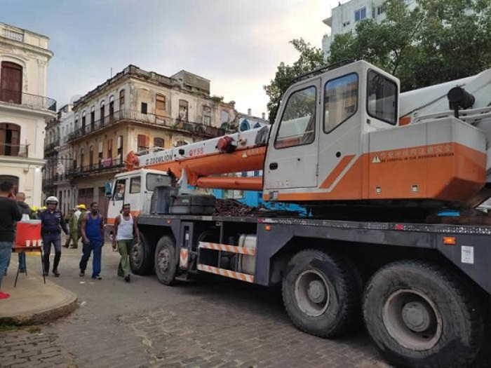 Foto: Tomada de cubadebate.cu in descanso acciones de rescate por derrumbe de edificio en Habana Vieja