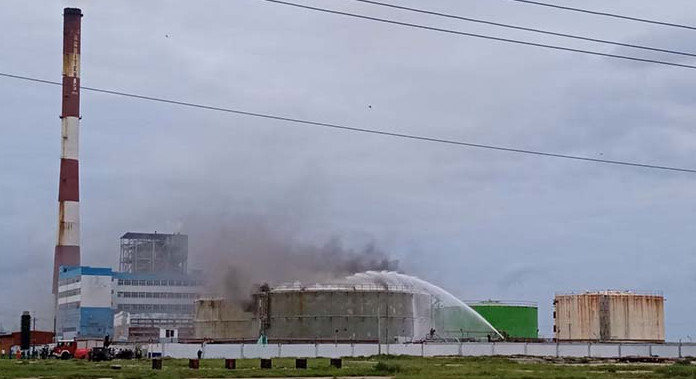 Controlan incendio en Termoeléctrica Antonio Guiteras
