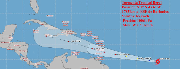 Beryl, segunda tormenta tropical de la temporada
