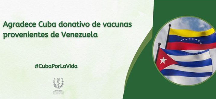 Imagen: Tomada de acn.cu Cuba agradece donativo de Venezuela