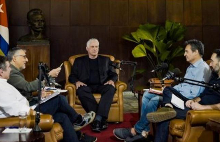 Foto: Tomada de acn.cu Diálogo de Díaz-Canel con intelectuales, hoy por televisión