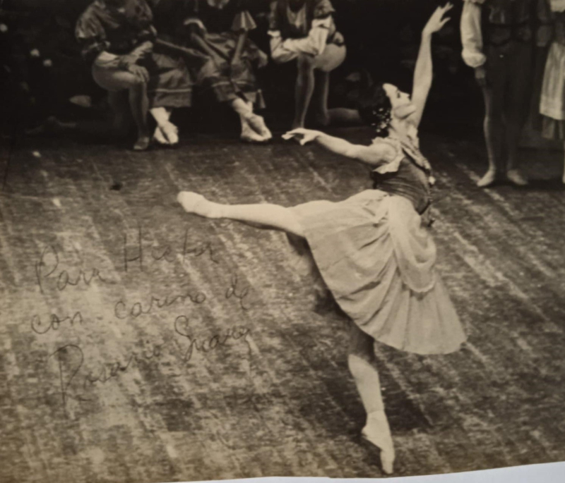 Foto con Rosario dedicada