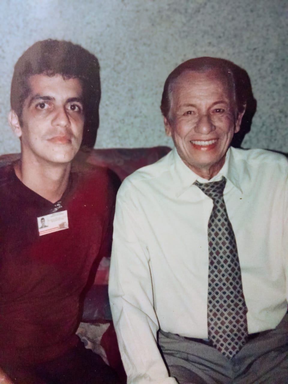 Junto al actor José Antonio Rodríguez.