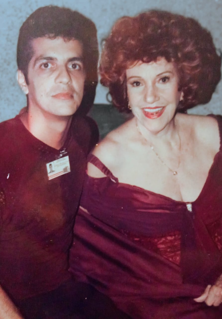 Junto a la actriz Verónica Lynn.