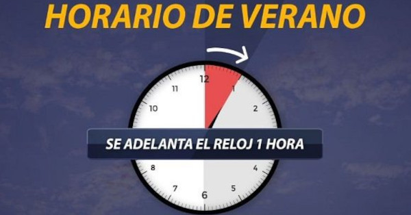 En vigor horario de verano desde el domingo horario de verano