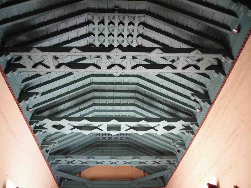Armadura de par nudillo de iglesia de Santa Ana, Camagüey