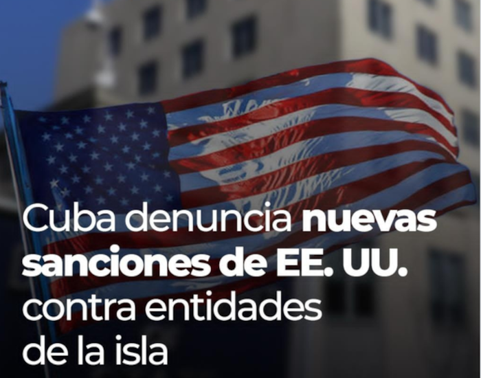 Denuncian nuevas sanciones del gobierno de EE.UU. 