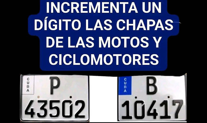 Motos y ciclomotores: Modifican formato de chapas 